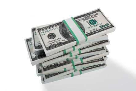 Stack of $100 bills